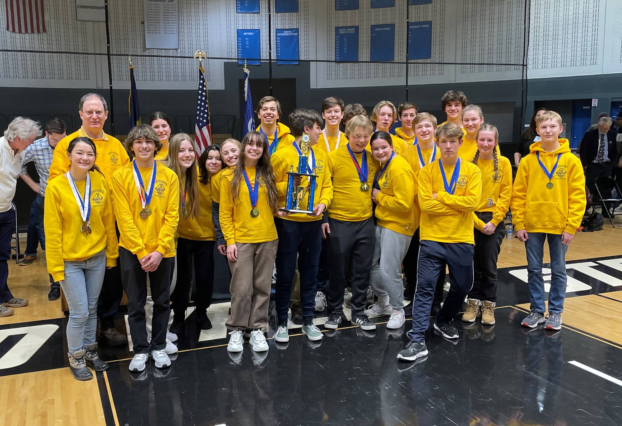 Grand Haven students and coach